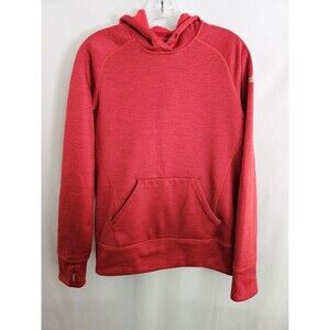 adidas Hoodie Womens Red climawarm Pullover Size Small *